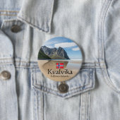 Kvalvika Lofoten Norway Ronde Button 7,6 Cm (In situ)