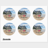 Kvalvika Lofoten Norway Ronde Sticker (Vel)