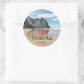 Kvalvika Lofoten Norway Ronde Sticker (Tas)