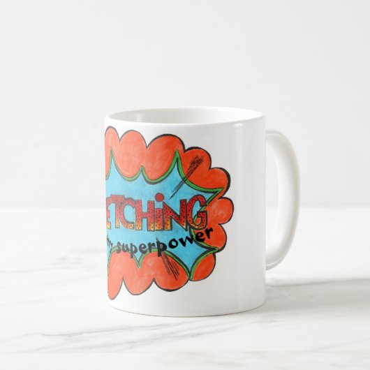 Kvetching is mijn Superpower: Funny Quote Mok (Voorkant rechts)