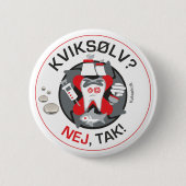 "Kviksølv? Nej, tak!" pin/knop Ronde Button 5,7 Cm (Voorkant)