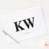 "KW" Key West Ovale Bumpersticker Ovale Sticker (Envelop)
