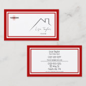 KW-kleuren Dubbel rood Visitekaartje (Voorkant / Achterkant)