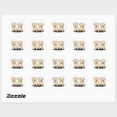 KW-portret 2 Ronde Sticker (Vel)