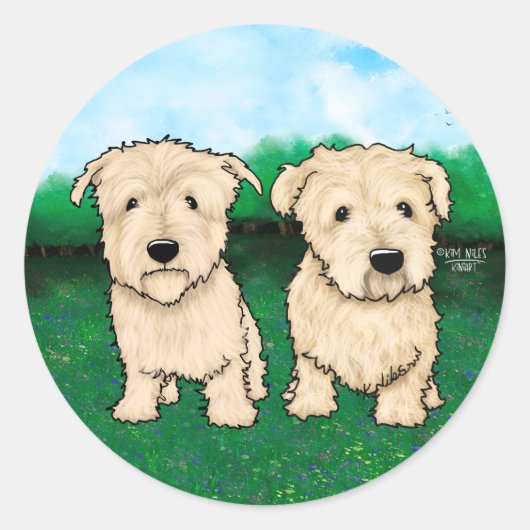 KW-portret 2 Ronde Sticker (Voorkant)