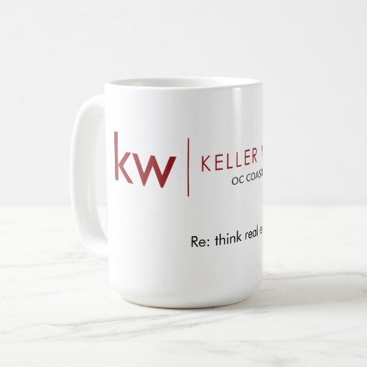 KW re:ding vastgoed witte mok (Voorkant links)