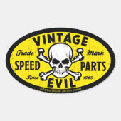  kwaad 007A Ovale Sticker (Voorkant)