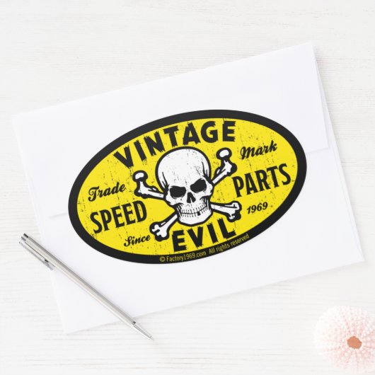  kwaad 007A Ovale Sticker (Envelop)