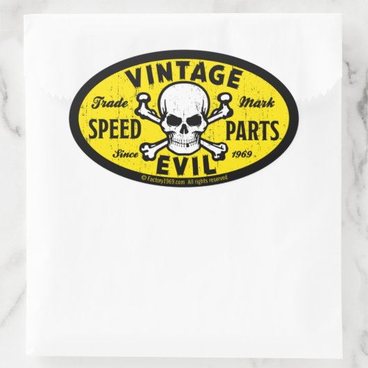  kwaad 007A Ovale Sticker (Tas)