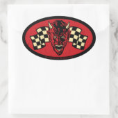 kwaad 009C Ovale Sticker (Tas)