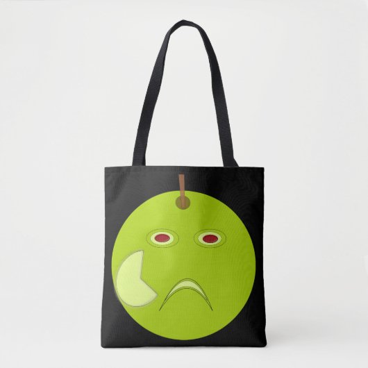 Kwaad Apple met Scar Halloween Canvas tas (Voorkant)