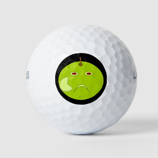 Kwaad Apple met Scar Halloween Golf Ball Golfballen (Voorkant)