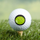 Kwaad Apple met Scar Halloween Golf Ball Golfballen (Insitu Shirt)