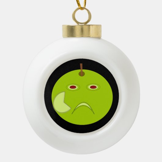 Kwaad Apple met Scar Halloween Ornament (Voorkant)