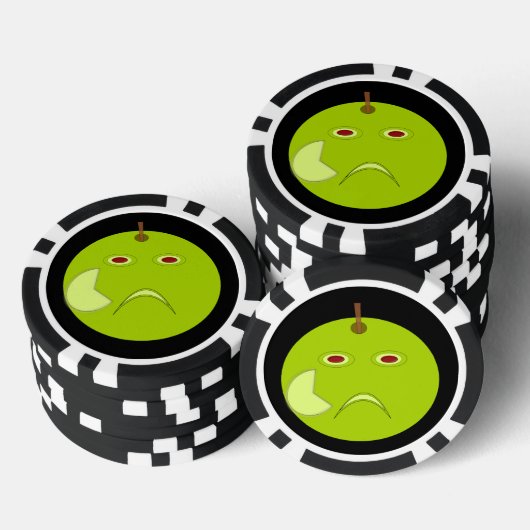 Kwaad Apple met Scar Halloween Poker Chips (Opstapeling)