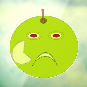 Kwaad Apple met Scar Halloween Raamsticker