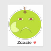 Kwaad Apple met Scar Halloween Shaped Sticker (Vel)