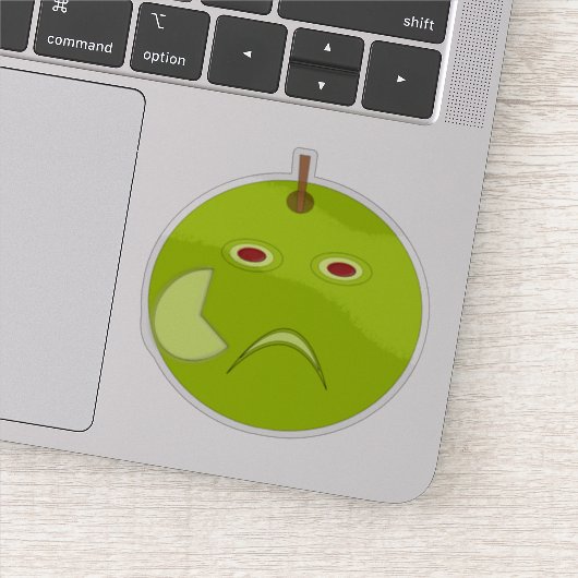 Kwaad Apple met Scar Halloween Shaped Sticker (Detail)