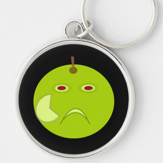 Kwaad Apple met Scar Halloween Sleutelhanger (Voorkant)