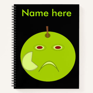 Kwaad Apple met Scar Halloween Spiral Notitieboek