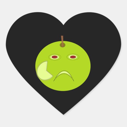 Kwaad Apple met Scar Halloween Stickers (Voorkant)