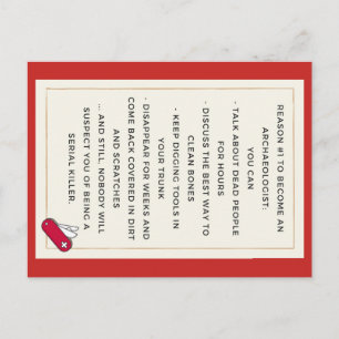 Kwaad-archeoloog Motivation Briefkaart