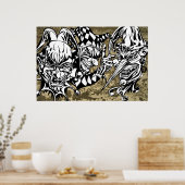 Kwaad, blaadjes poster (Keuken)