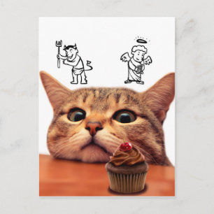 Kwaad en gel boven het hoofd briefkaart