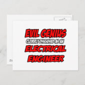 Kwaad genie...Elektrotechnicus Briefkaart (Voorkant / Achterkant)