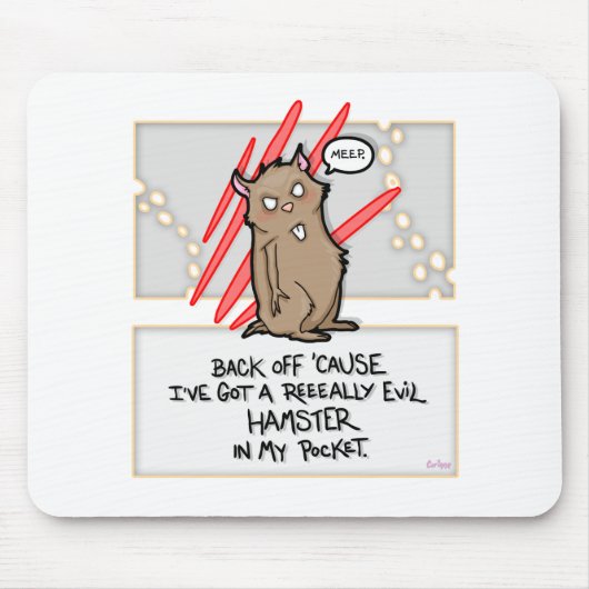 Kwaad Hamster! Mouspad Muismat (Voorkant)