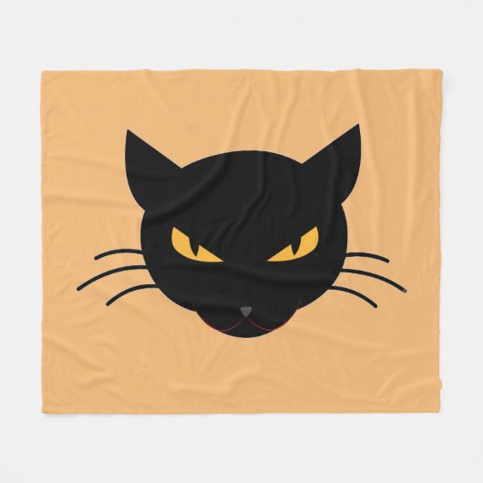 Kwaad Kat Fleece Deken (Voorkant (Horizontaal))