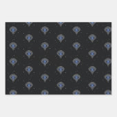 Kwaad oogontwerp, blauw oog inpakpapier vel (Voorkant 3)