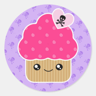 Kwaad Schattige Kawaii Cupcake van de dood Sticker