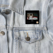 Kwaad Vierkante Button 5,1 Cm (In situ)