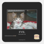 Kwaad Vierkante Sticker (Voorkant)