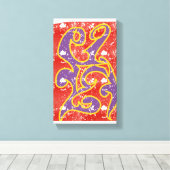 kwaadaardig abstract tribiaal ontwerp canvas afdruk (Insitu (Houten vloer))