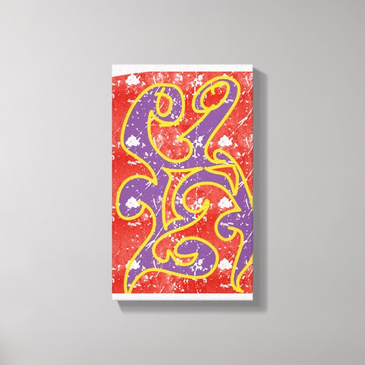 kwaadaardig abstract tribiaal ontwerp canvas afdruk (Voorkant)