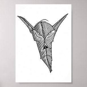 Kwaadaardig Buitenaards Wezen – Surrealistische In Poster