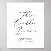 Kwaadaardig Deze Kaars Brand Wedding Herdenkingsbo Poster (Voorkant)