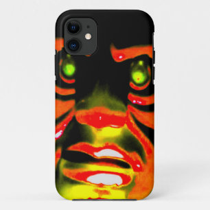 Kwaadaardig Gezicht Halloween Rode Gezicht Enge Gr Case-Mate iPhone Case