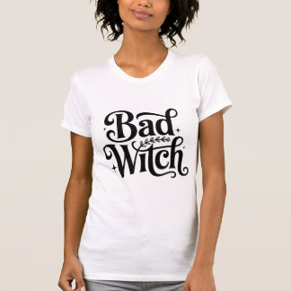Kwaadaardig Heks Minimalistische Typografie T-Shir T-shirt