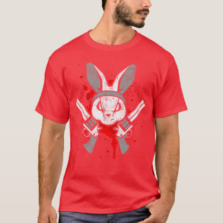 Kwaadaardig Horror Konijn Grappig Konijn Zegt Pase T-shirt