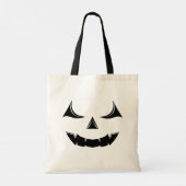 Kwaadaardig Jack O'Lantern Pompoen Gezicht Tote Bag (Achterkant)