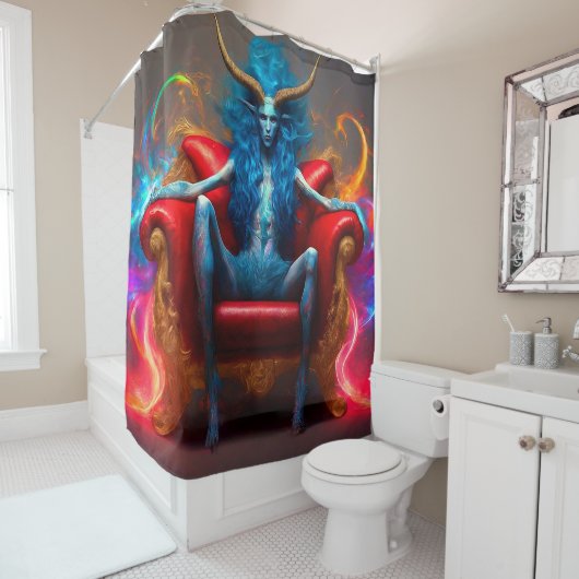 kwaadaardig monster douchegordijn (In situ)