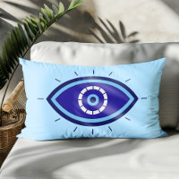 Kwaadaardig Oog Blauwe Boho Decor Accent Kussen 