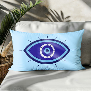Kwaadaardig Oog Blauwe Boho Decor Accent Kussen 