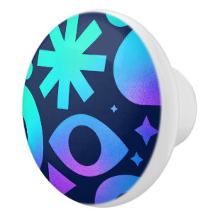 Kwaadaardig Oog Keramische Knop Kosmisch Turkoois