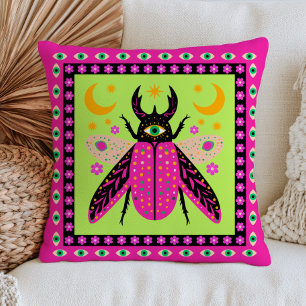 Kwaadaardig Oog Kever Funky Insect Design Krachtig Kussen