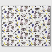 kwaadaardig oogomslagpapier, met manen, sterhamas cadeaupapier (Vlak)