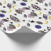 kwaadaardig oogomslagpapier, met manen, sterhamas cadeaupapier (Hoek)